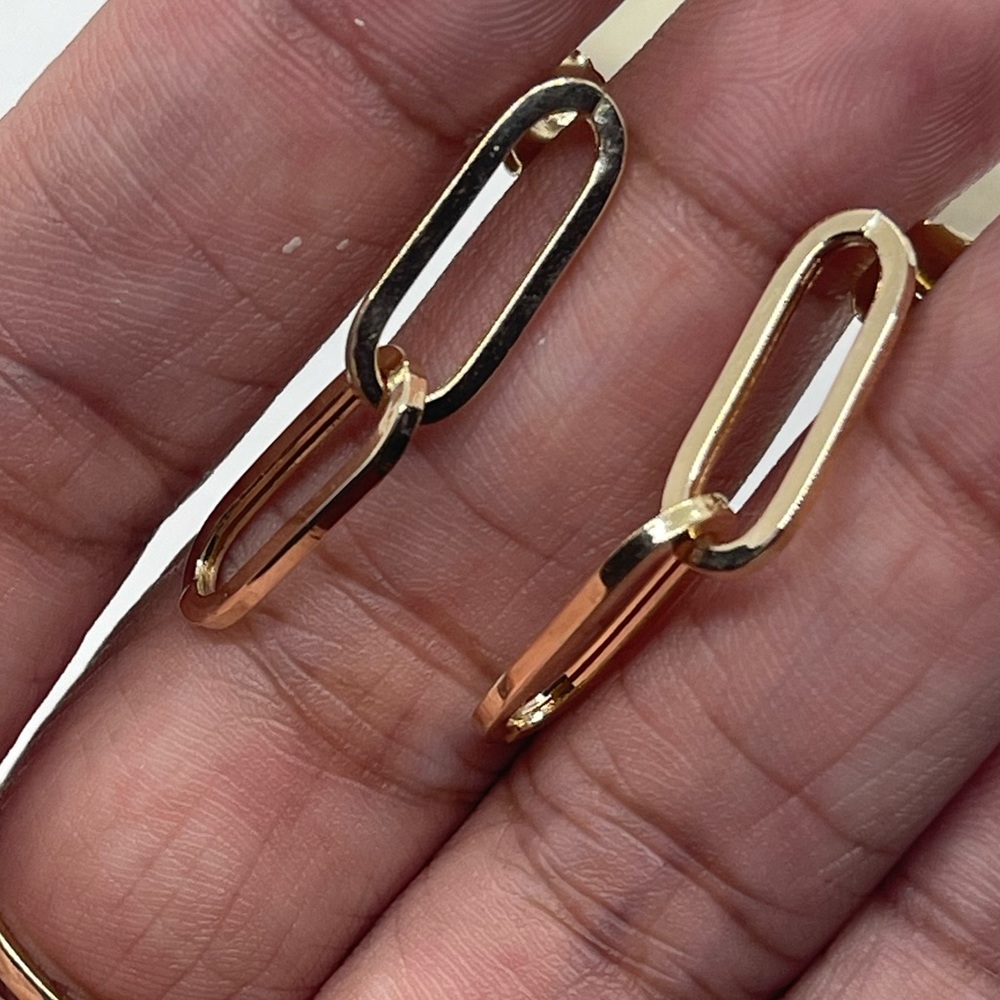 14kt Gold Paper Clip Earrings